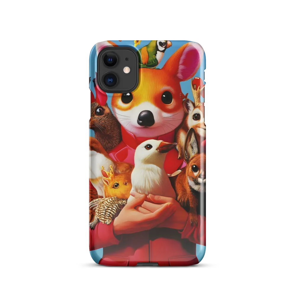 Harmony in Whimsy: A Modern Animal Ensemble | Phone Case |  11 | Snap Case | Glossy