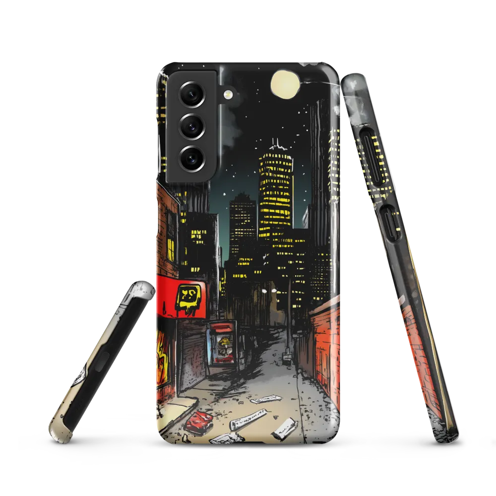 Nocturnal Cityscape: The Hidden Alley | Phone Case |  S21 | Snap Case | Glossy