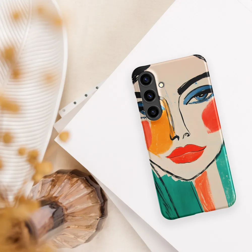 Vivid Portrait of a Modern Muse | Phone Case |  S24 Plus | Snap Case | Matte