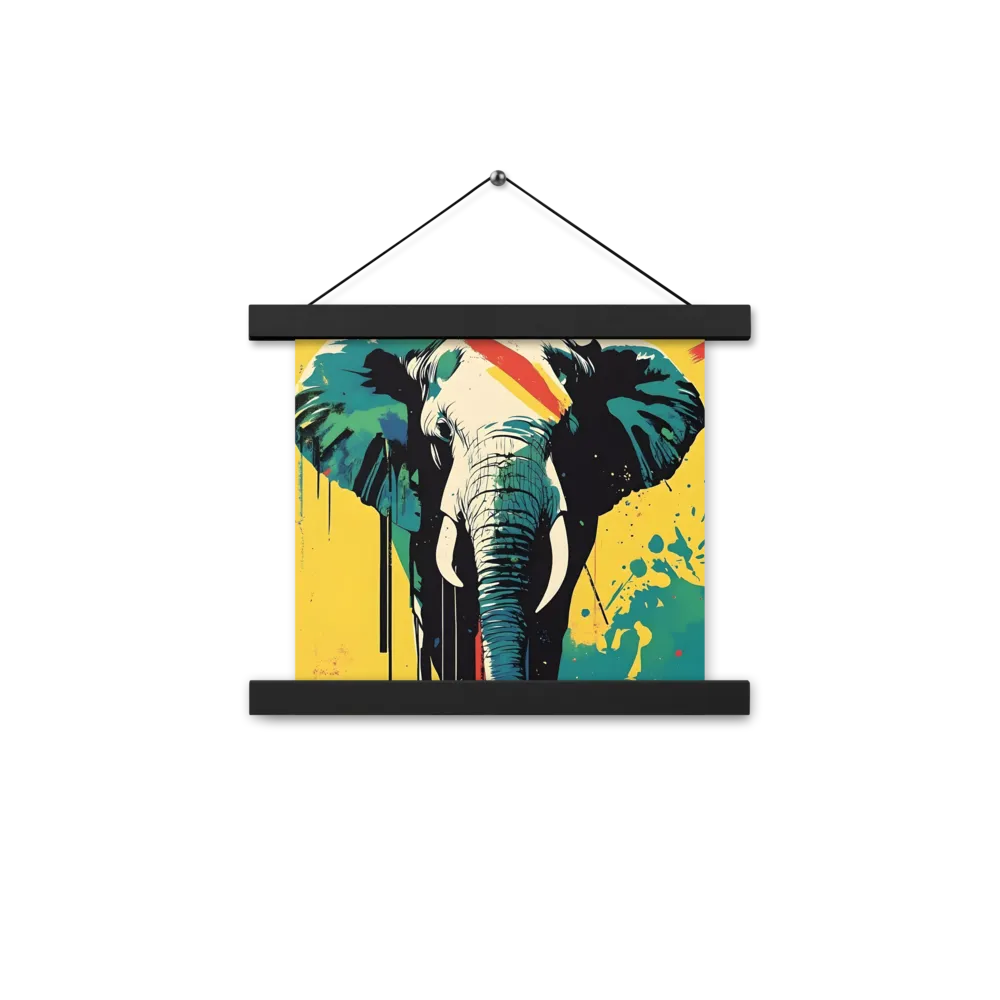 Elegance of the Wild: A Colorful Harmony | Poster With Black Wood Hanger | 10″×10″