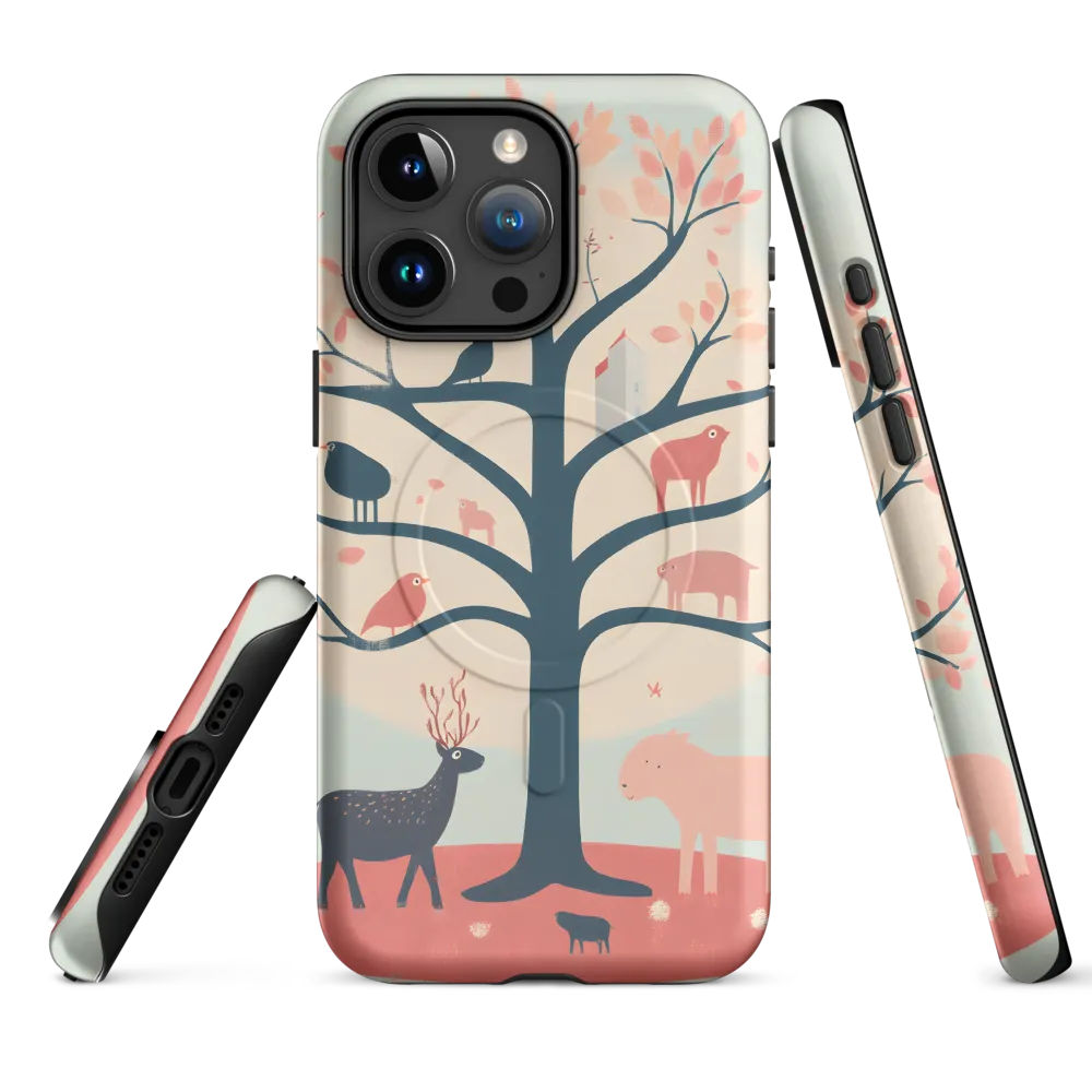 Whimsical Tree with Playful Creatures