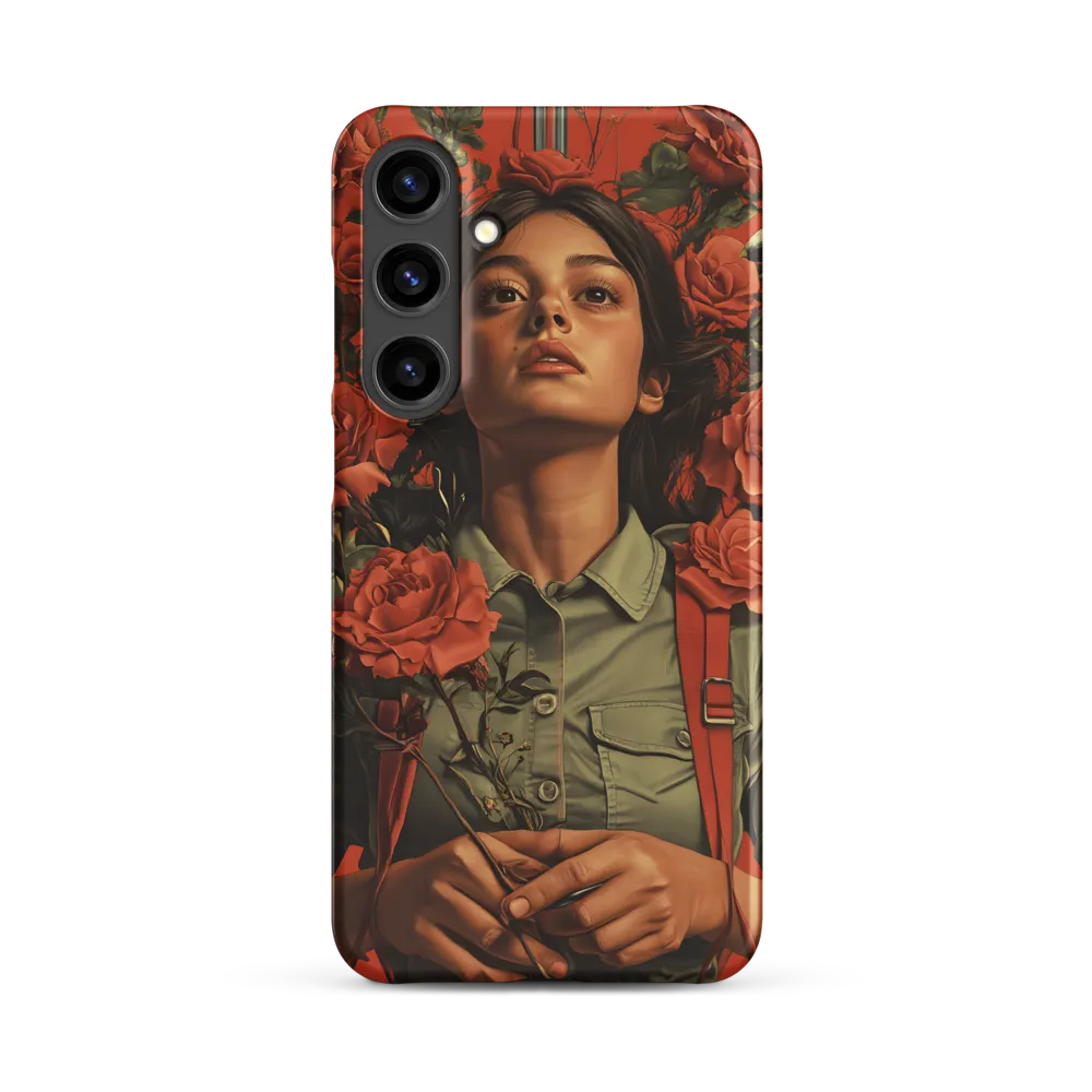 Harmony and Strength: A Portrait Among Roses