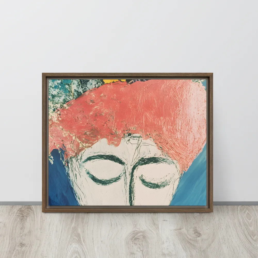 Serenity in Bloom | Canvas with Brown Frame | 16″×20″