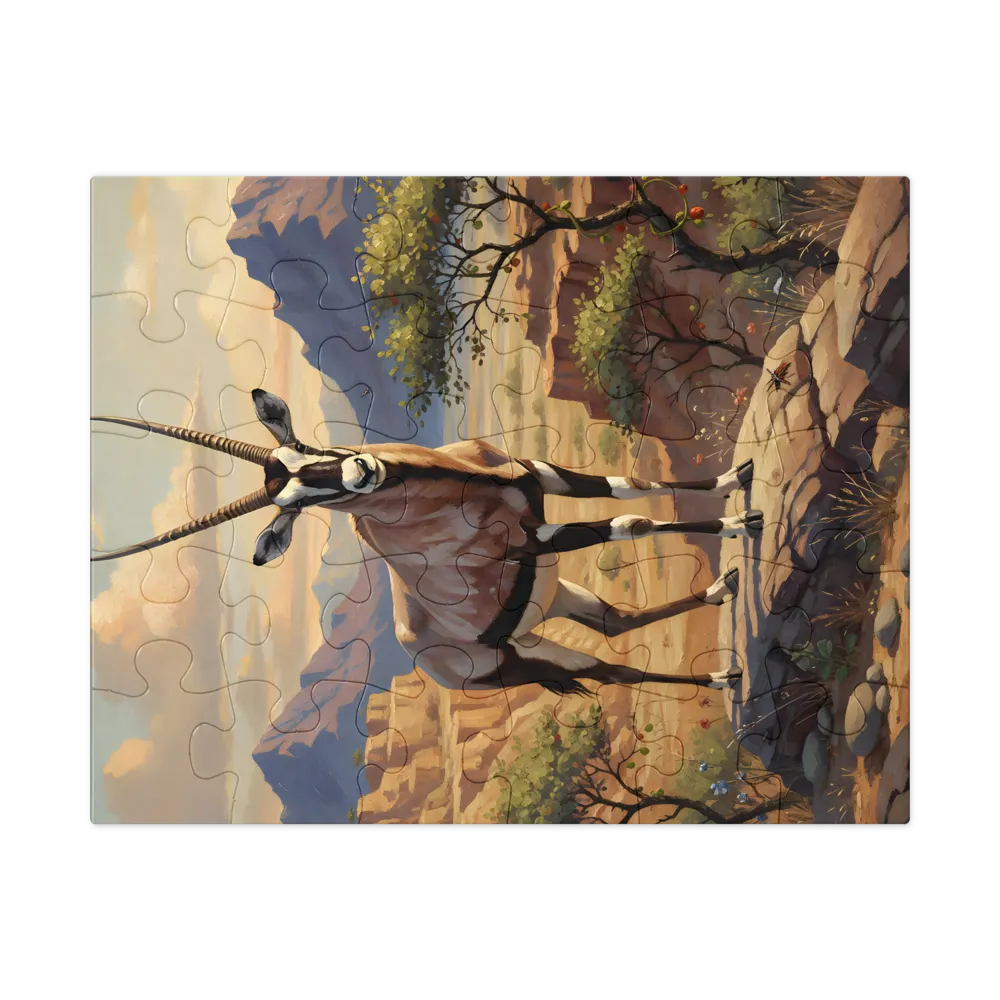 Desert Antelope 
 Jigsaw Puzzle in Tin Box