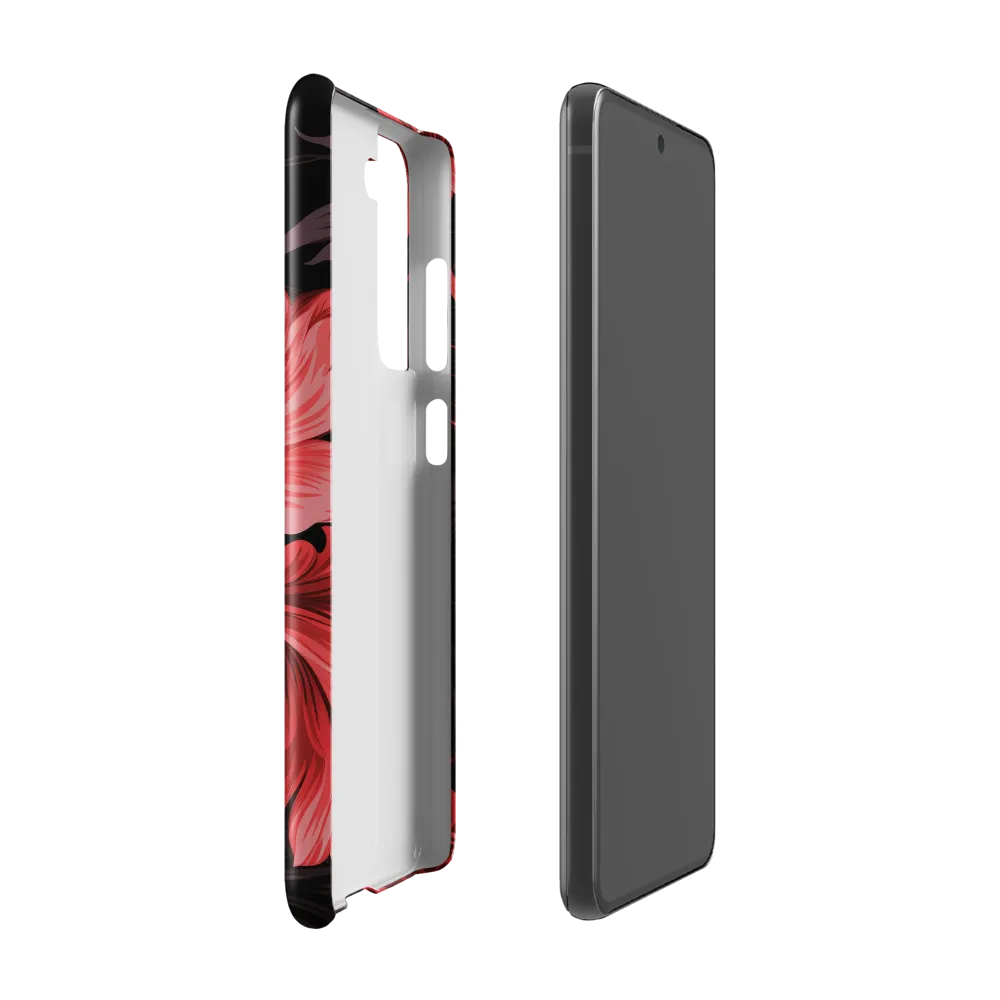 Tropical Elegance in Red | Phone Case |  S21 FE | Snap Case | Glossy