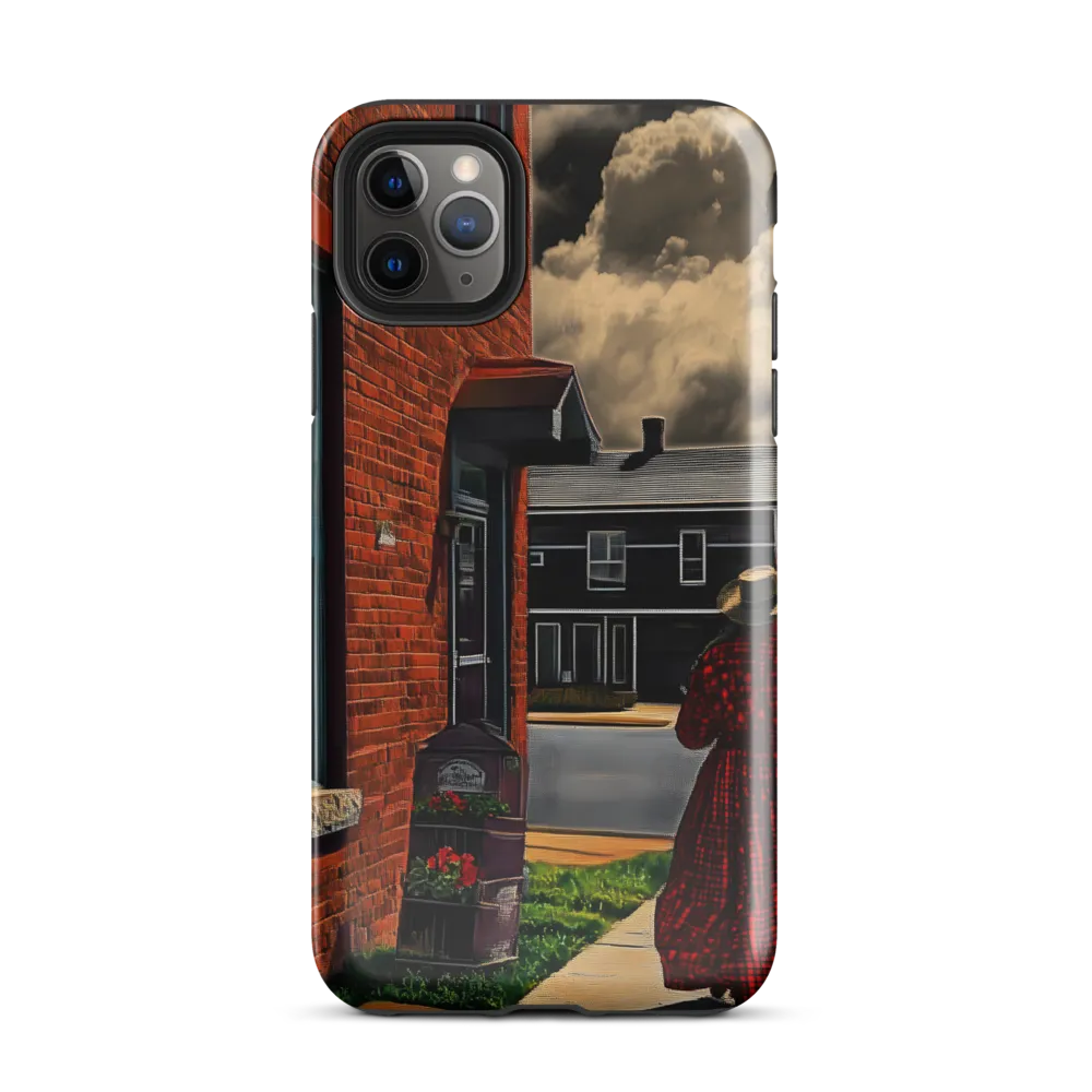 Silent Stroll: A Moment in Red | Phone Case |  11 Pro Max | Tough Case | Glossy