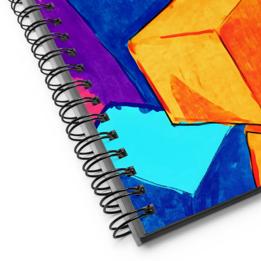 Playful Cubes in Vibrant Harmony | Spiral Notebook