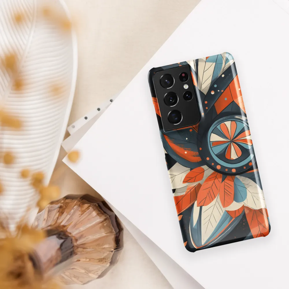 Floral Symphony in Orange and Teal