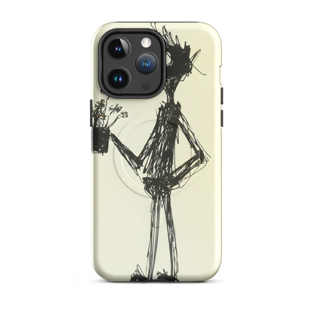 Whimsical Figure with Flowers