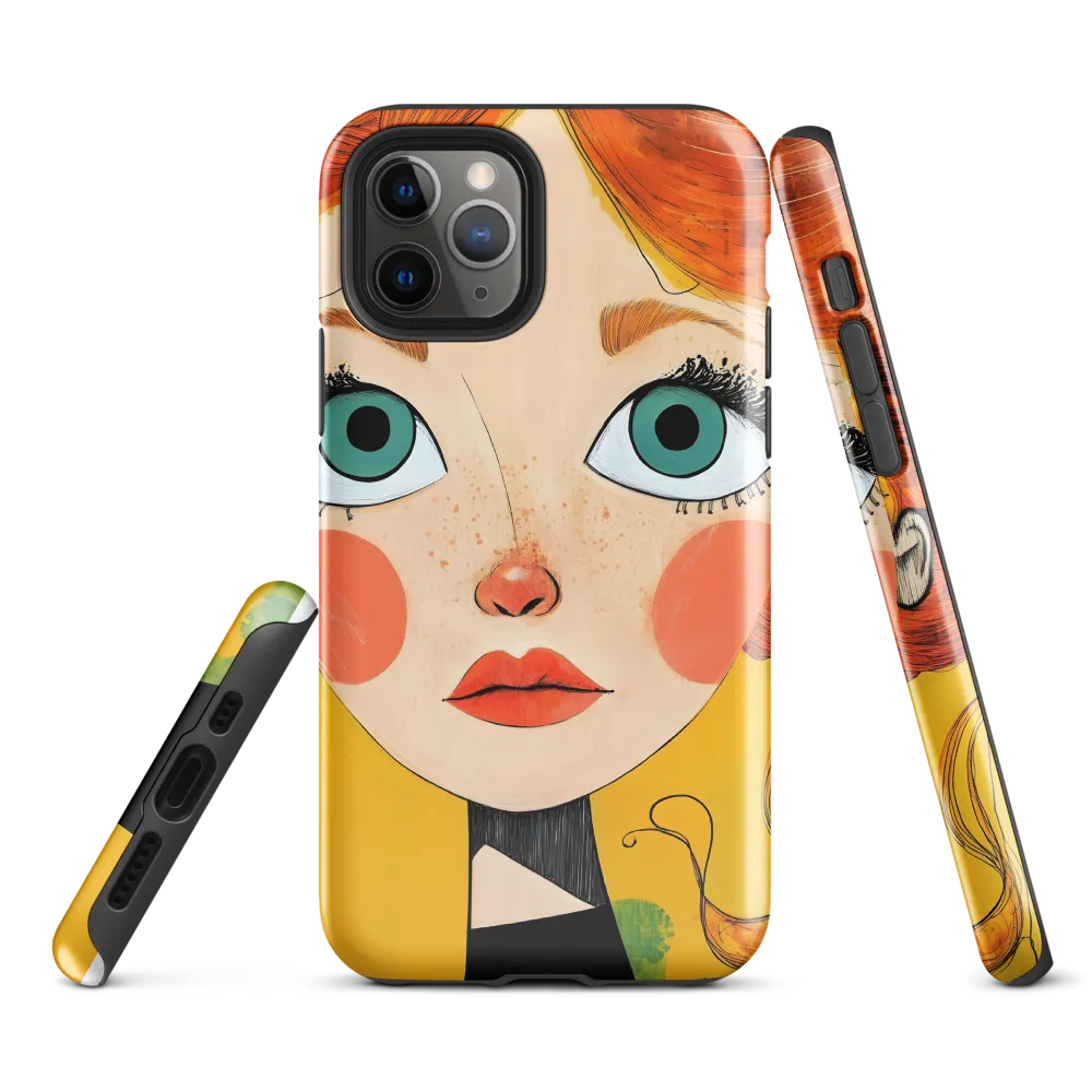Whimsical Portrait of a Girl | Phone Case |  11 Pro | Tough Case | Glossy