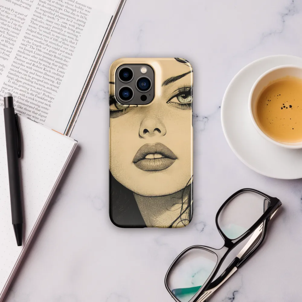 Enigmatic Gaze | Phone Case |  14 Pro Max | Snap Case | Glossy