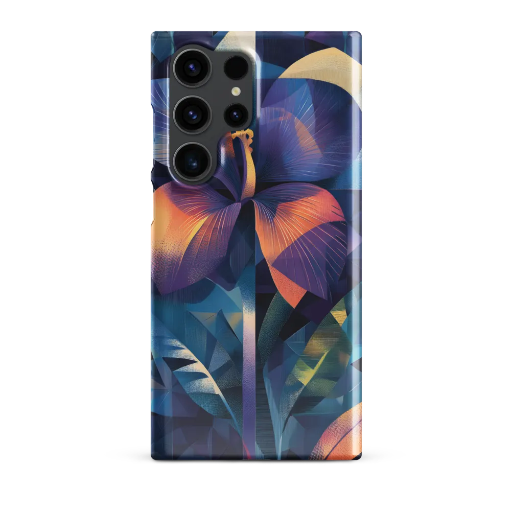 Iridescent Orchid in Geometric Night