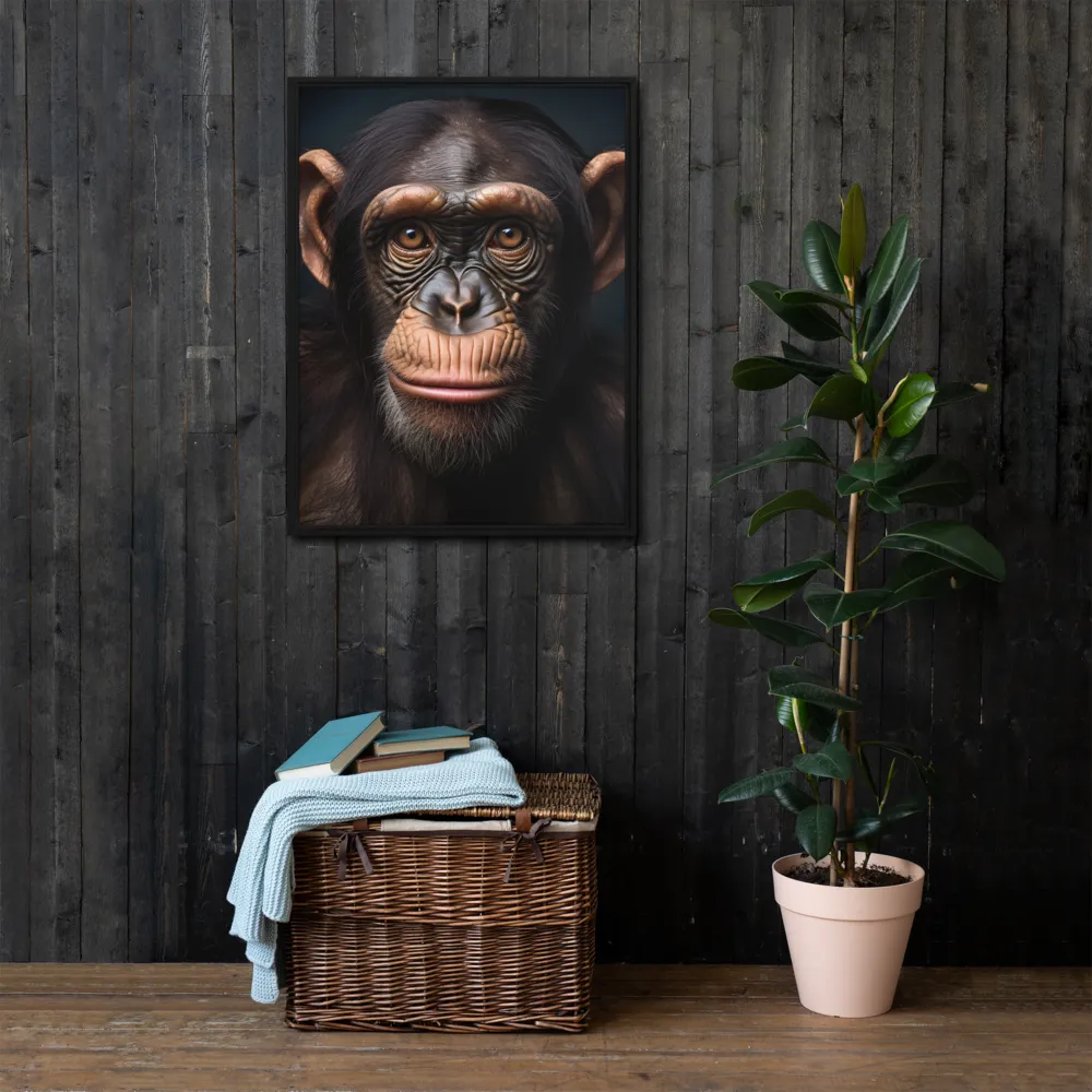 Whispers of Curiosity | Canvas with Black Frame | 24″×32″
