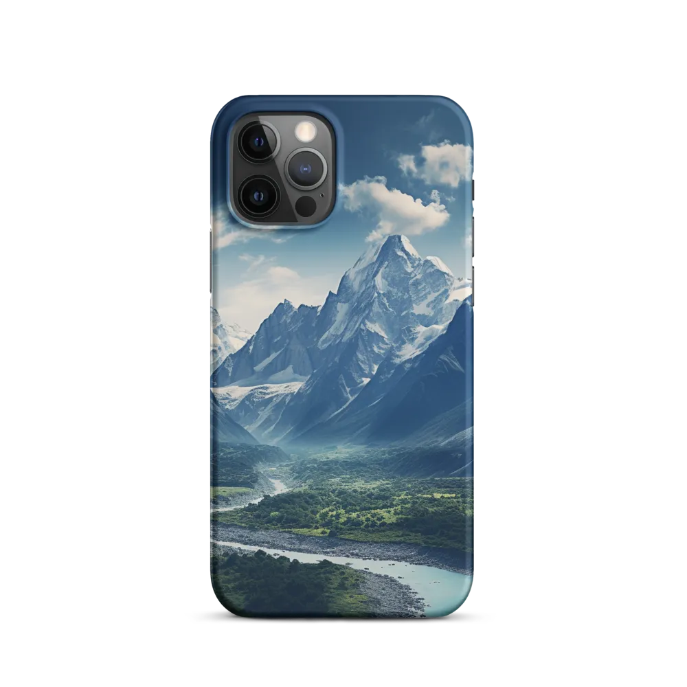 Majestic Serenity: A Landscape of Mountains and Rivers | Phone Case |  12 Pro | Snap Case | Matte
