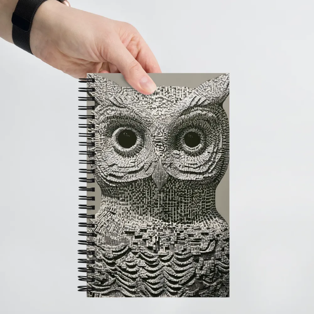 Intricate Owl of Textures | Spiral Notebook