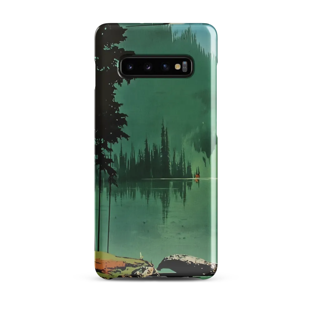 Serenity Reflected: A Tranquil Lake Scene | Phone Case |  S10 Plus | Snap Case | Glossy