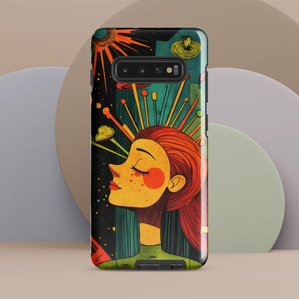 Cosmic Dreams: A Surreal Reflection | Phone Case |  S10 Plus | Tough Case | Glossy