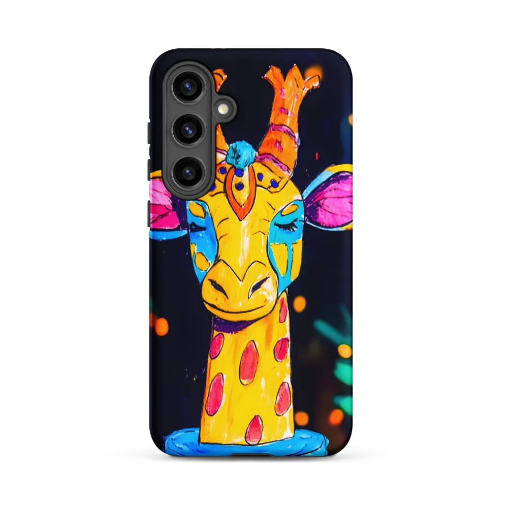 Whimsical Giraffe in Vibrant Colors