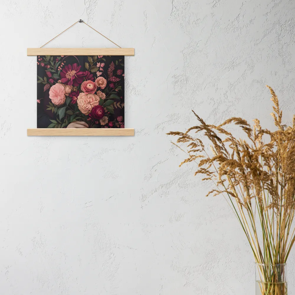 Botanical Elegance | Poster With Oak Wood Hanger | 10″×10″