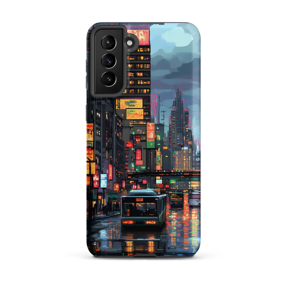 Neon Dreams: A Pixelated Urban Night