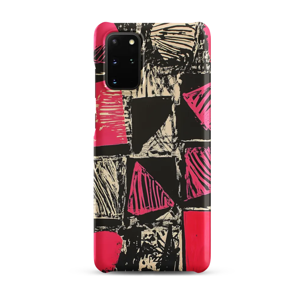 Geometric Symphony in Pink and Black