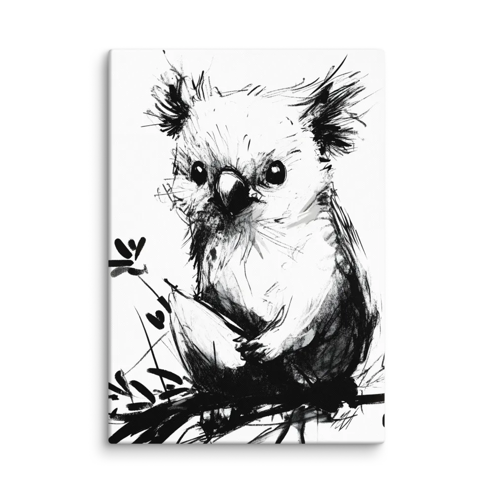 Whimsical Koala in Ink | Canvas | 28″×40″