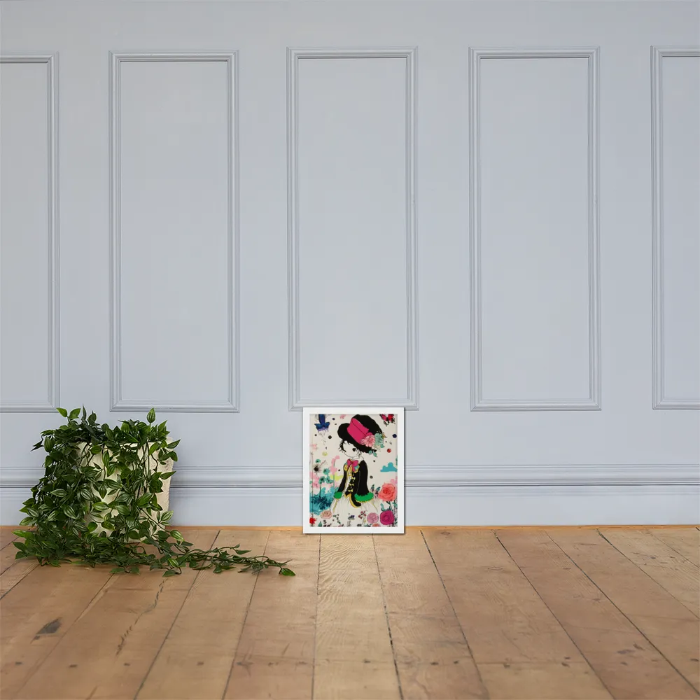 Whimsical Garden Reverie | Poster with White Frame | 11″×14″
