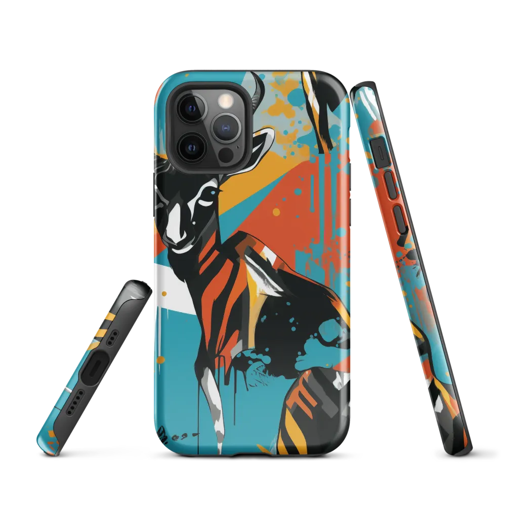 Dynamic Antelope in Vivid Abstract