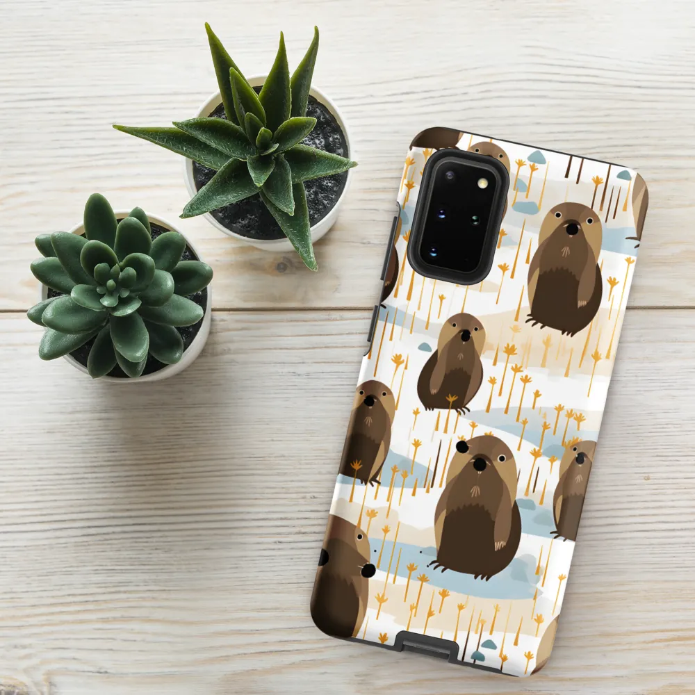 Whimsical Waters: A Celebration of Otters and Seals | Phone Case |  S20 Plus | Tough Case | Matte