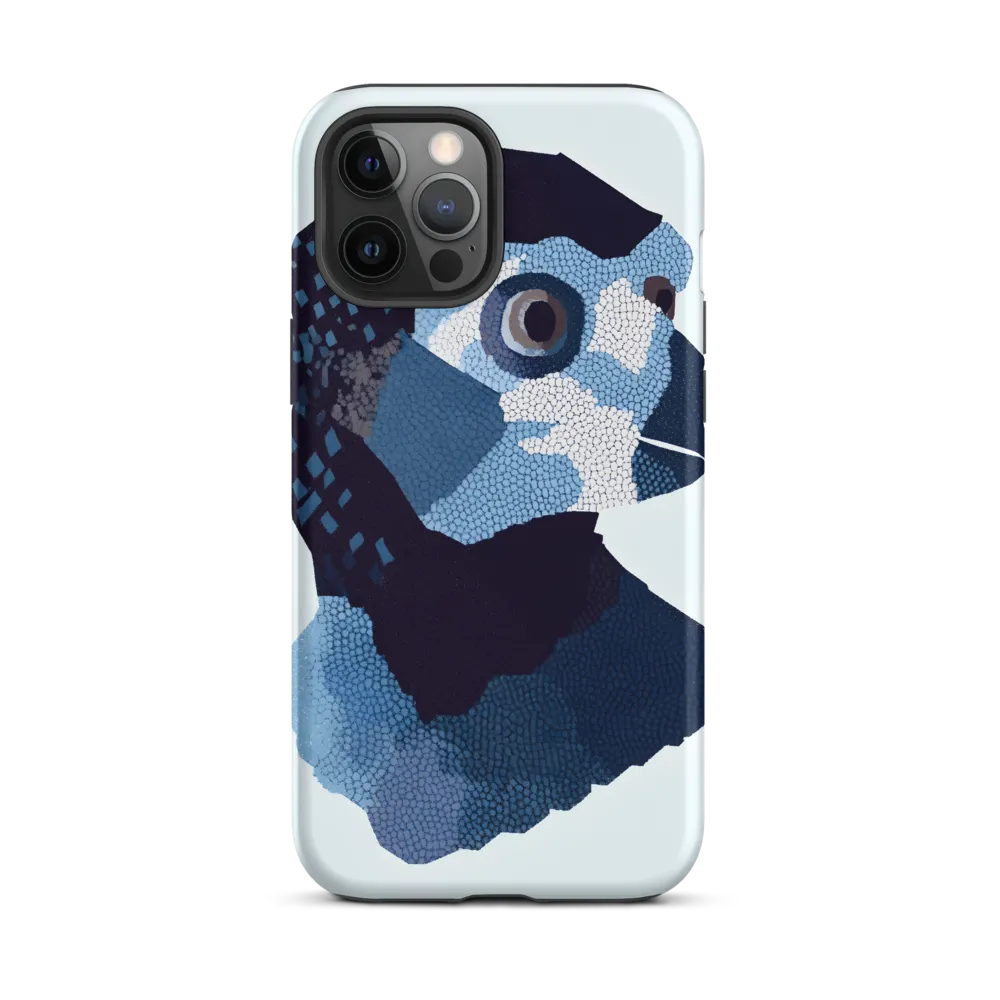 Abstract Avian Portrait in Blue