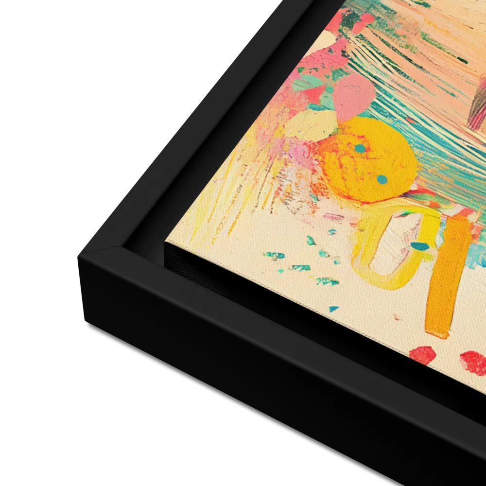 Whimsical Blossom | Canvas with Black Frame | 18″×24″