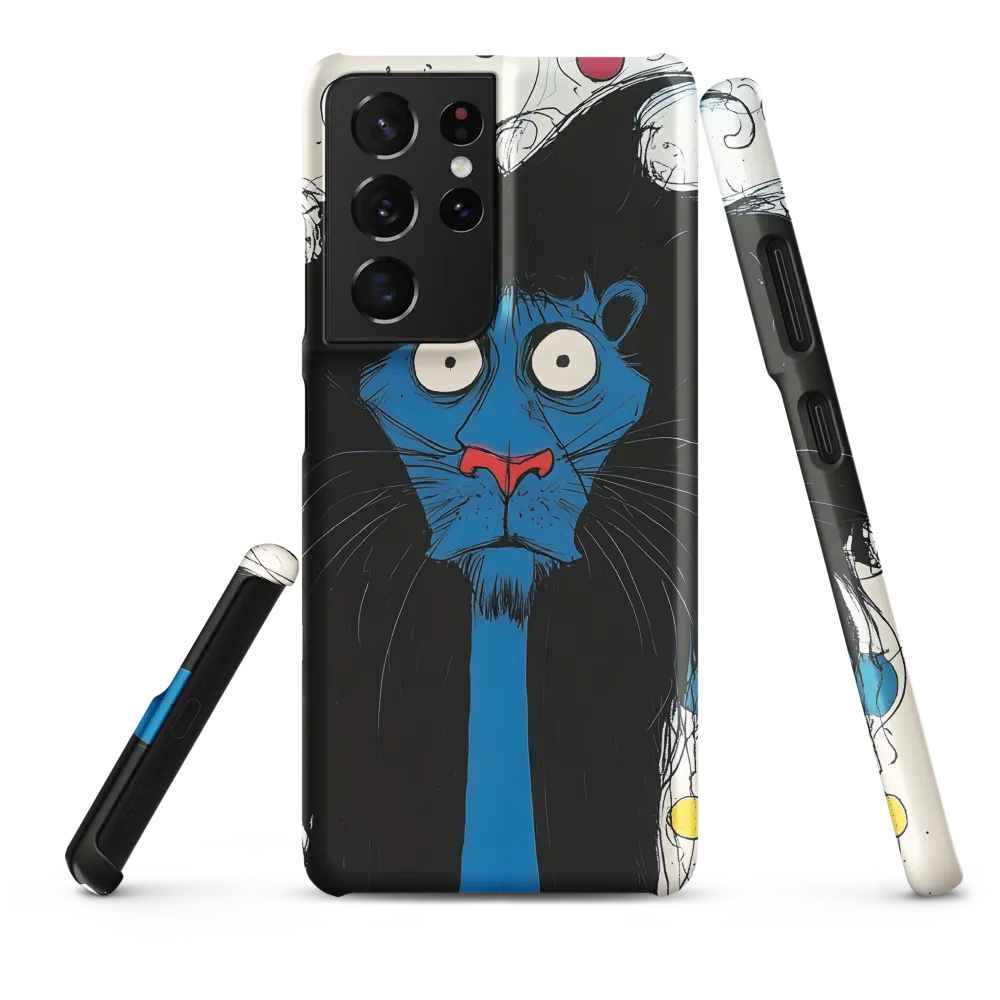 Whimsical Blue Lion