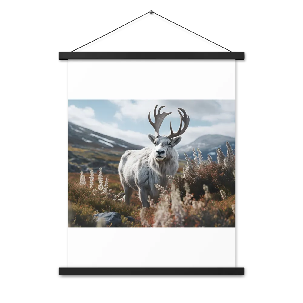 Majestic Harmony: The Reindeer in Nature | Poster With Black Wood Hanger | 18″×24″