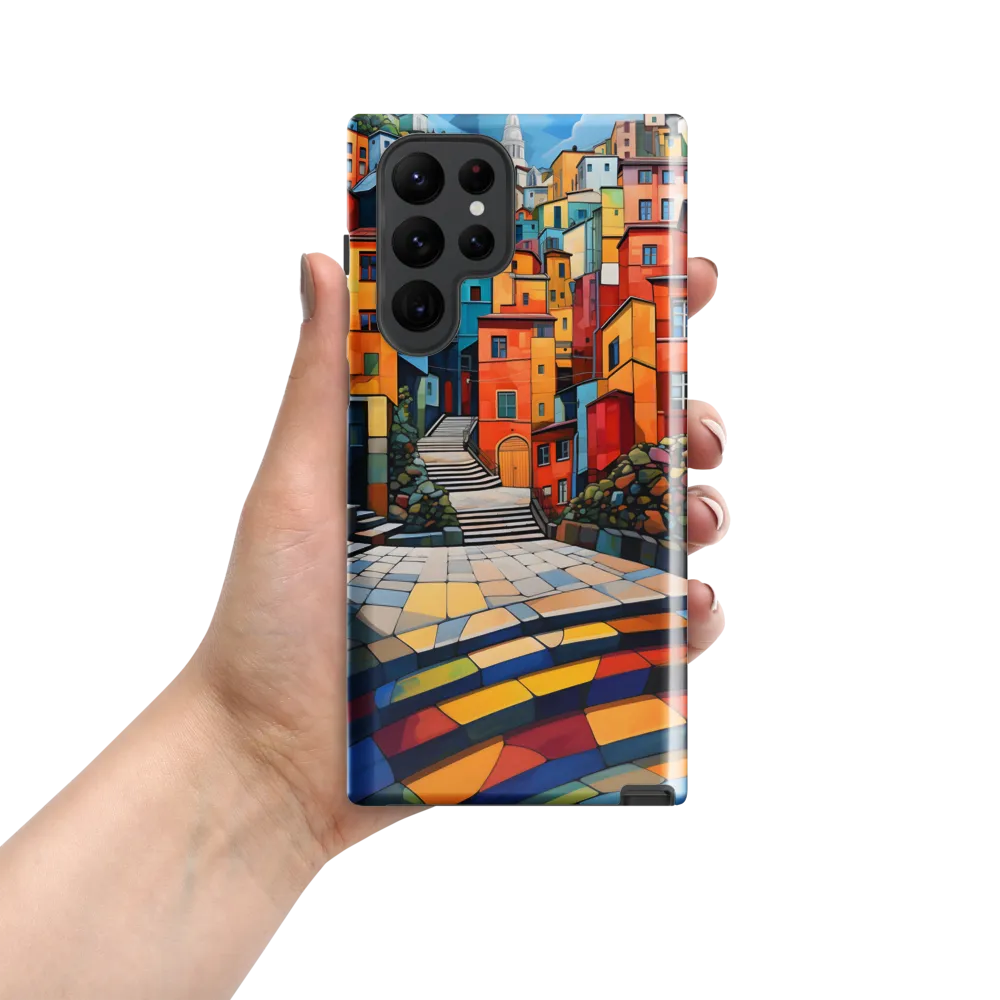 Vibrant Village: A Cubist Journey