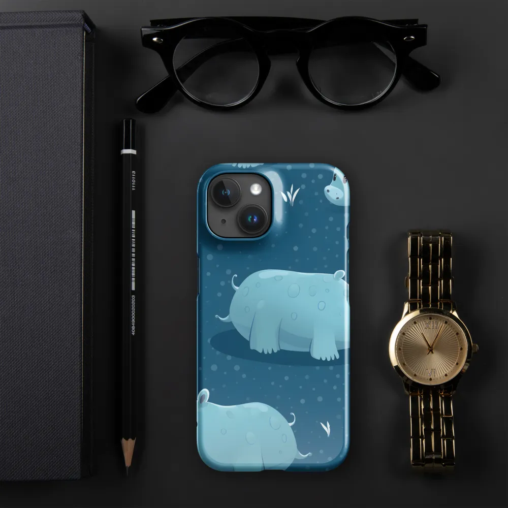 Whimsical Hippo Play | Phone Case |  15 | Snap Case | Glossy