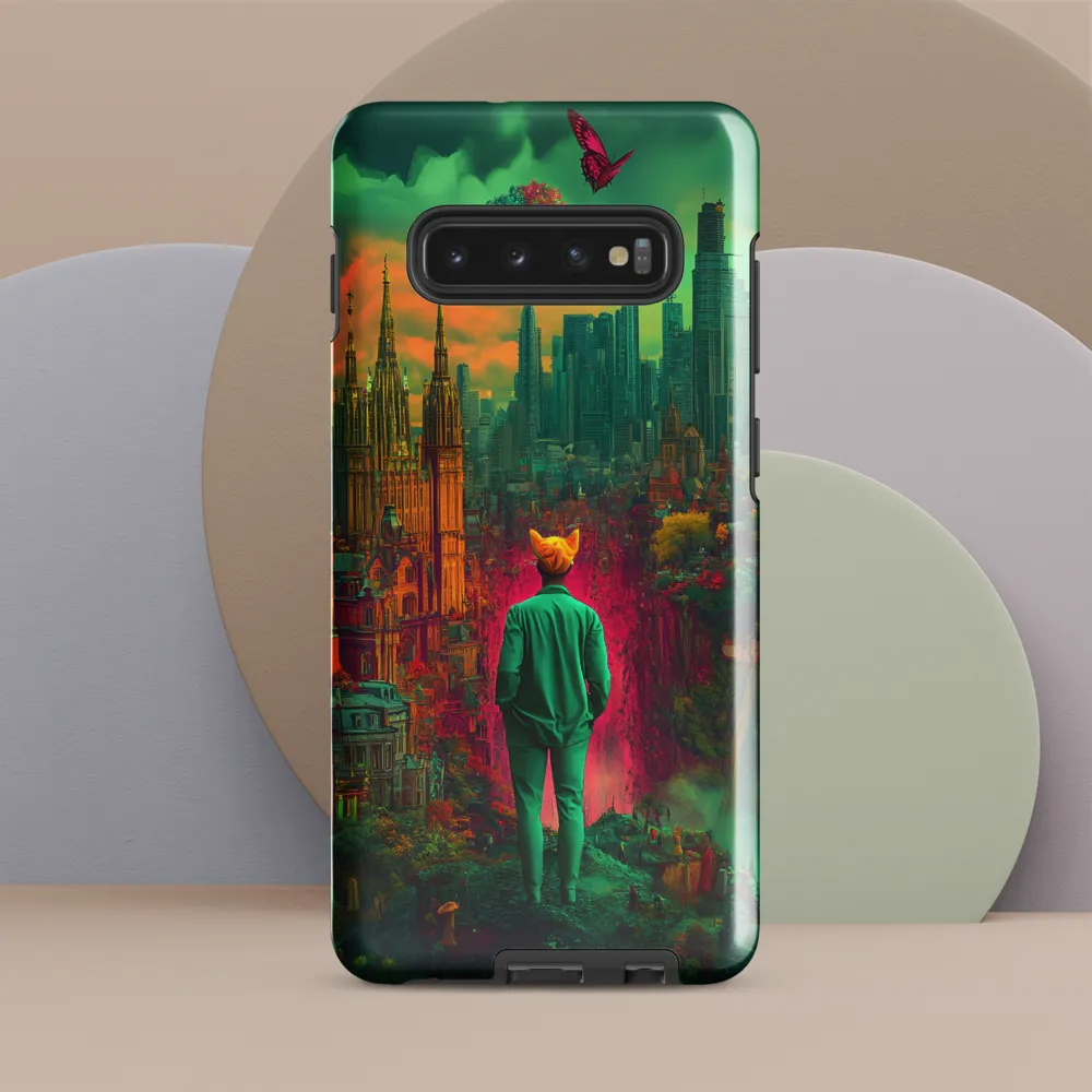 Journey Through a Surreal Cityscape | Phone Case |  S10 Plus | Tough Case | Glossy