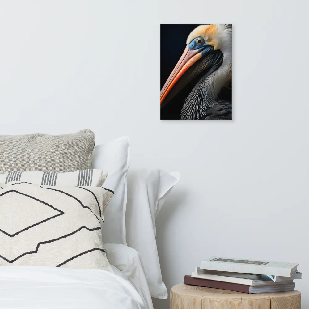 Majestic Portrait of a Pelican | Canvas | 12″×16″