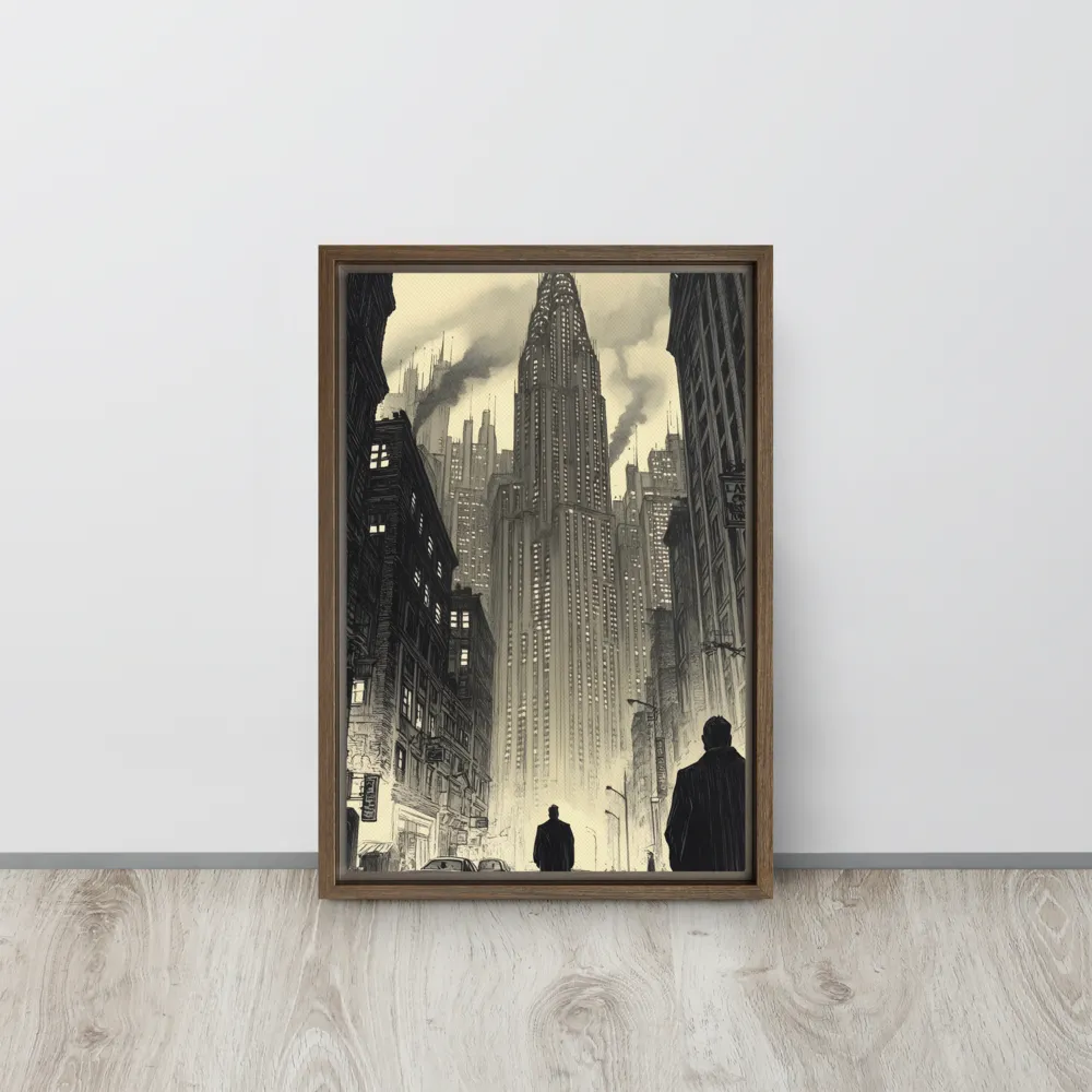 Echoes of the City | Canvas with Brown Frame | 12″×18″