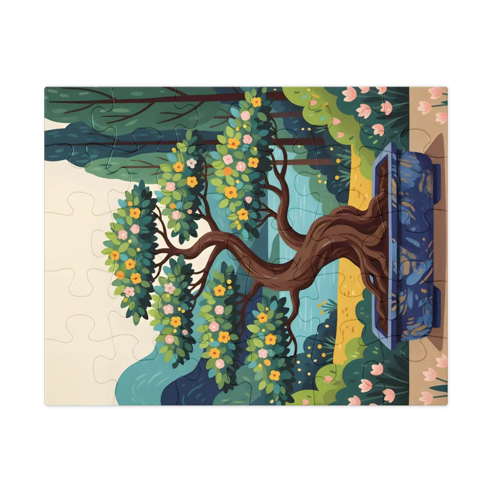 Lakeside Bonsai 
 Jigsaw Puzzle in Tin Box