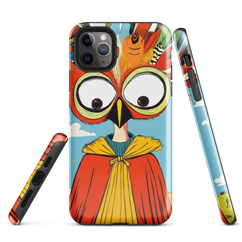 A Whimsical Encounter: The Owl-Human Fusion | Phone Case |  11 Pro Max | Tough Case | Glossy