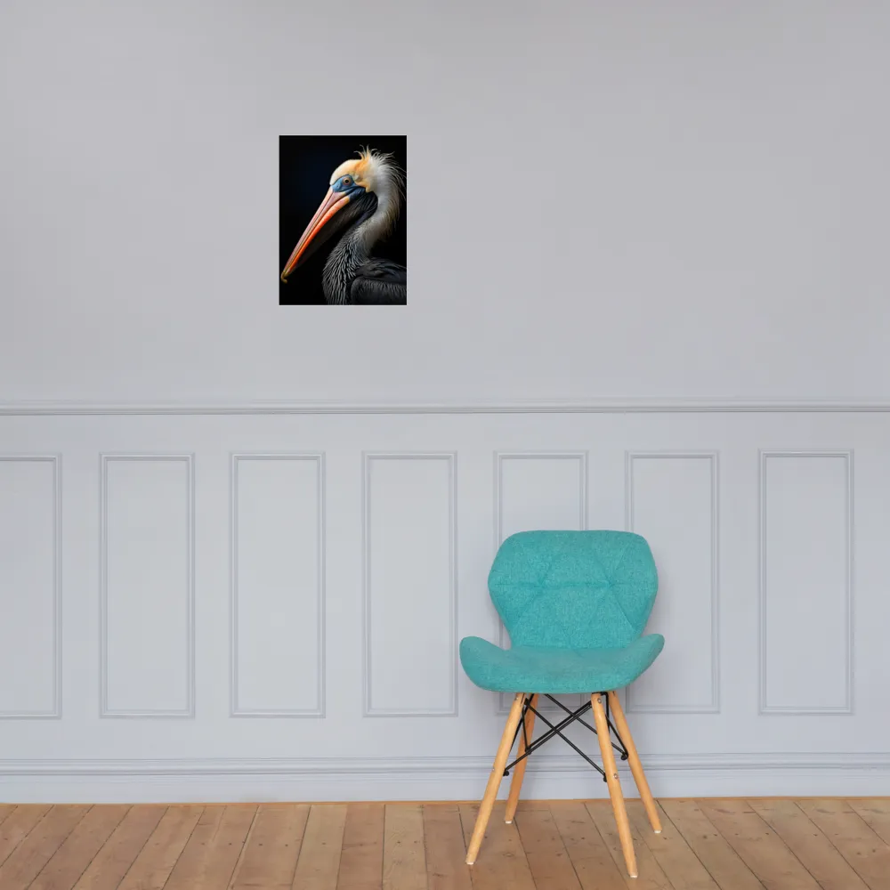 Majestic Portrait of a Pelican | Poster | 12″×16″