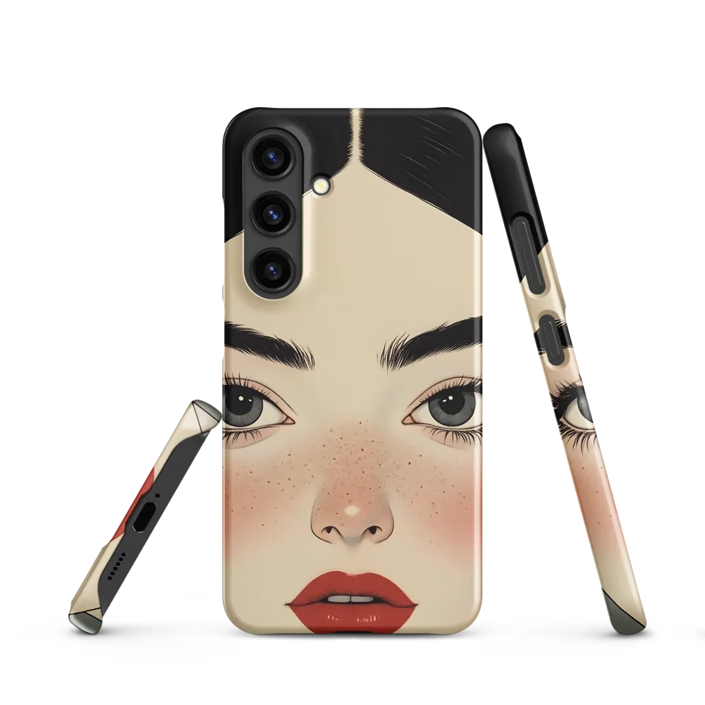 Serenity Captured: A Modern Portrait | Phone Case |  S24 | Snap Case | Matte