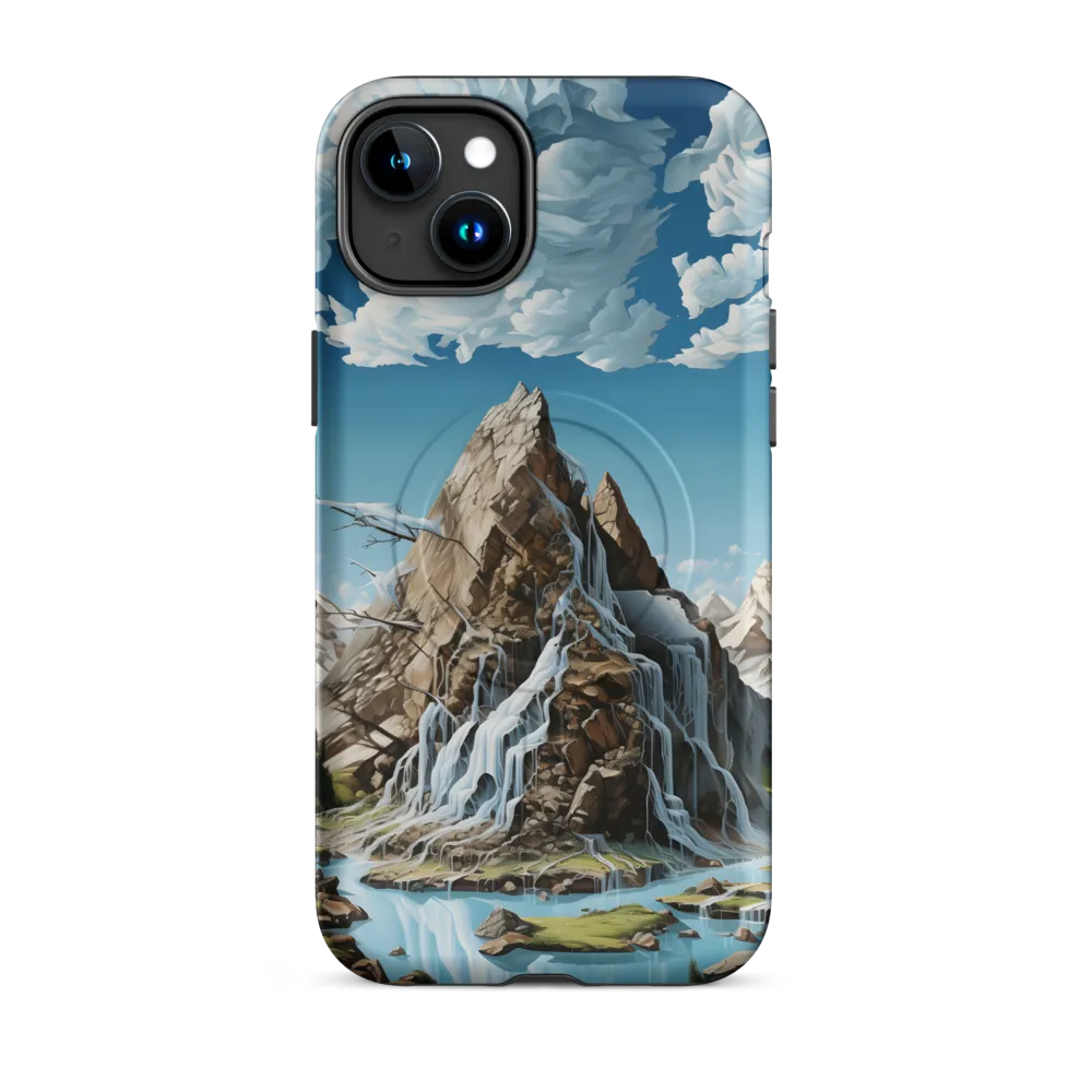 Majestic Cascade: A Mountain Masterpiece | Phone Case |  15 Plus | MagSafe® Tough Case | Matte