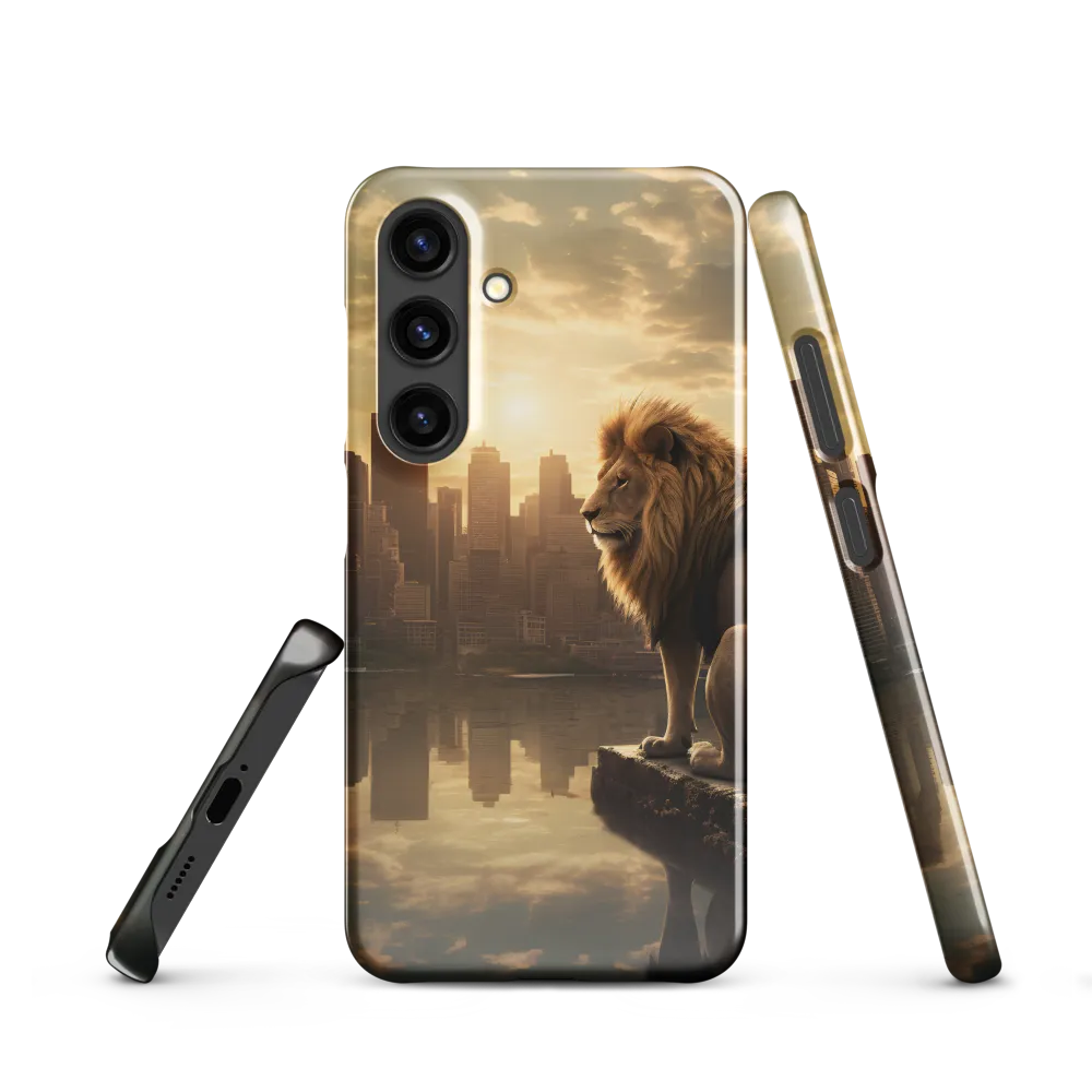 The Lion's Gaze Over the Urban Symphony