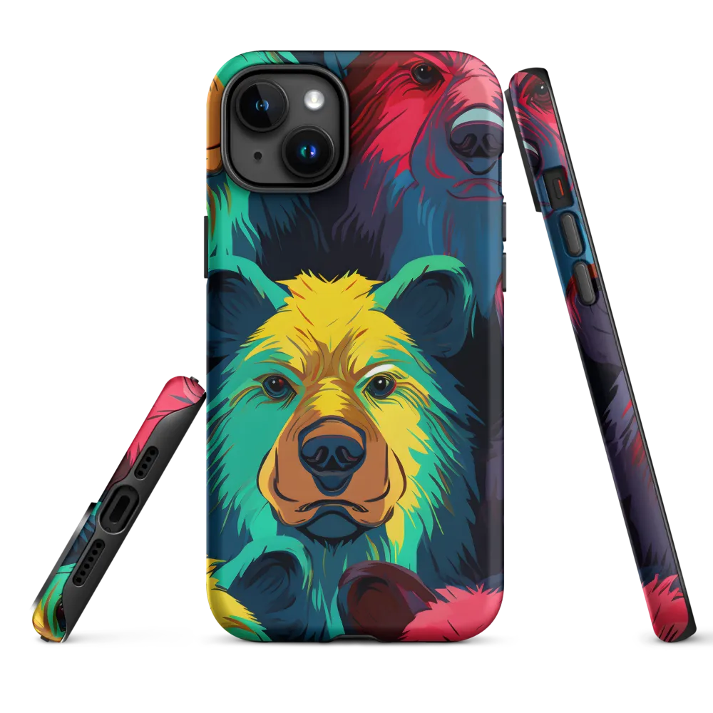 The Colorful Essence of Bears | Phone Case |  15 Plus | Tough Case | Matte