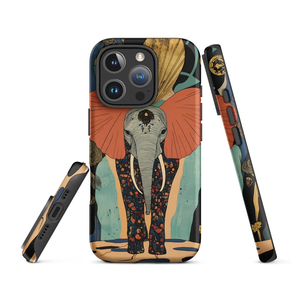 Coral Halo — Ornamental Elephant Portrait