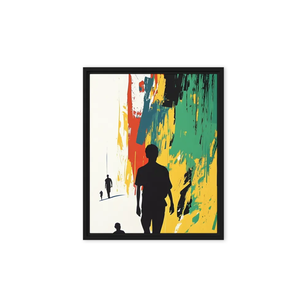Journey of Silhouettes | Canvas with Black Frame | 8″×10″
