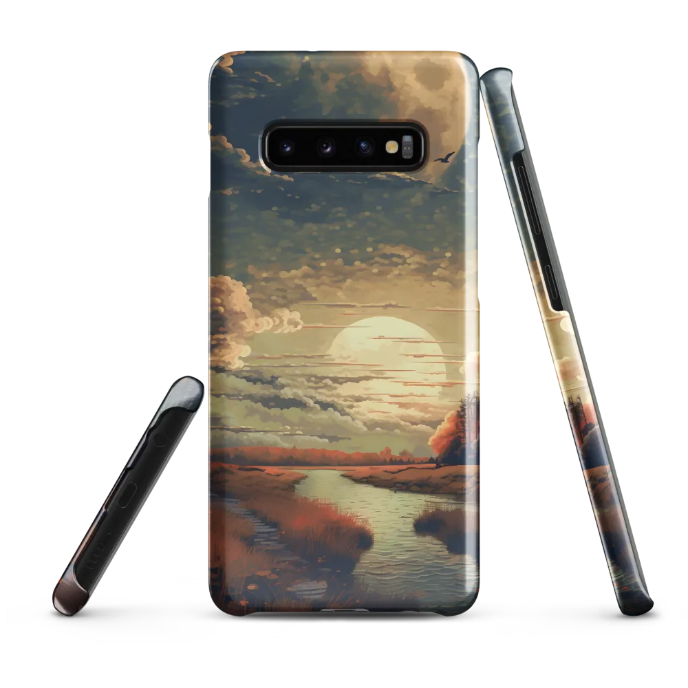 Whispers of Dusk: A Tranquil River Landscape | Phone Case |  S10 Plus | Snap Case | Glossy