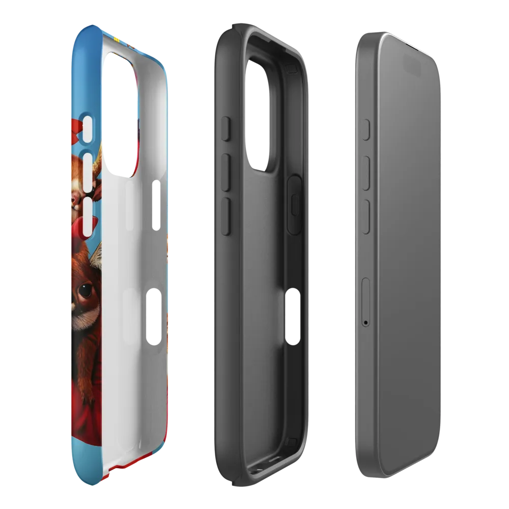 Harmony in Whimsy: A Modern Animal Ensemble | Phone Case |  16 Pro | Tough Case | Matte