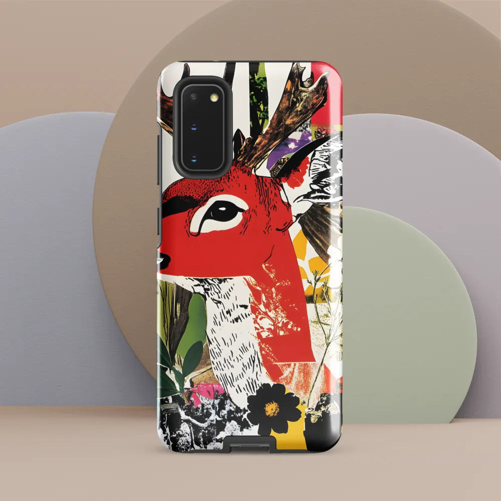 Vibrant Harmony: The Deer in Nature | Phone Case |  S20 | Tough Case | Glossy